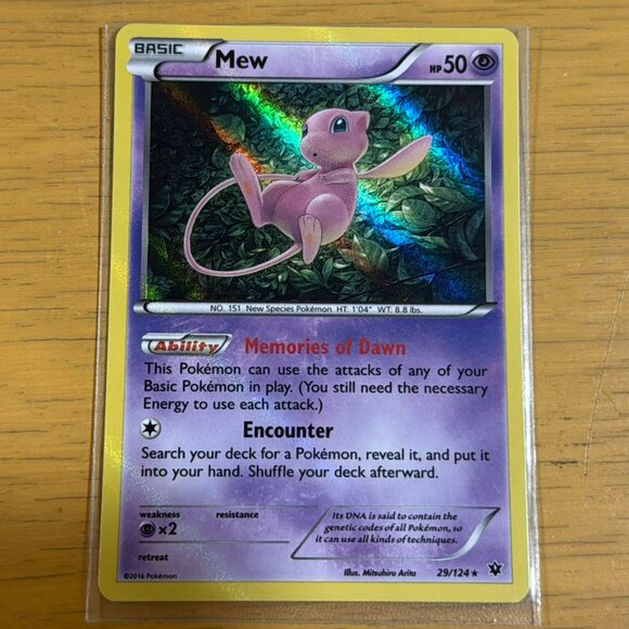 Pokemon Other - Pokémon Mew 29/124 XY Fates Collide Holo Rare